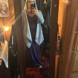 Hooded, open cardigan